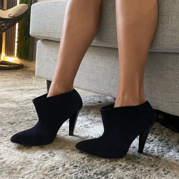 Balenciaga Suede Navy Ankle boots - Picture 6 of 9